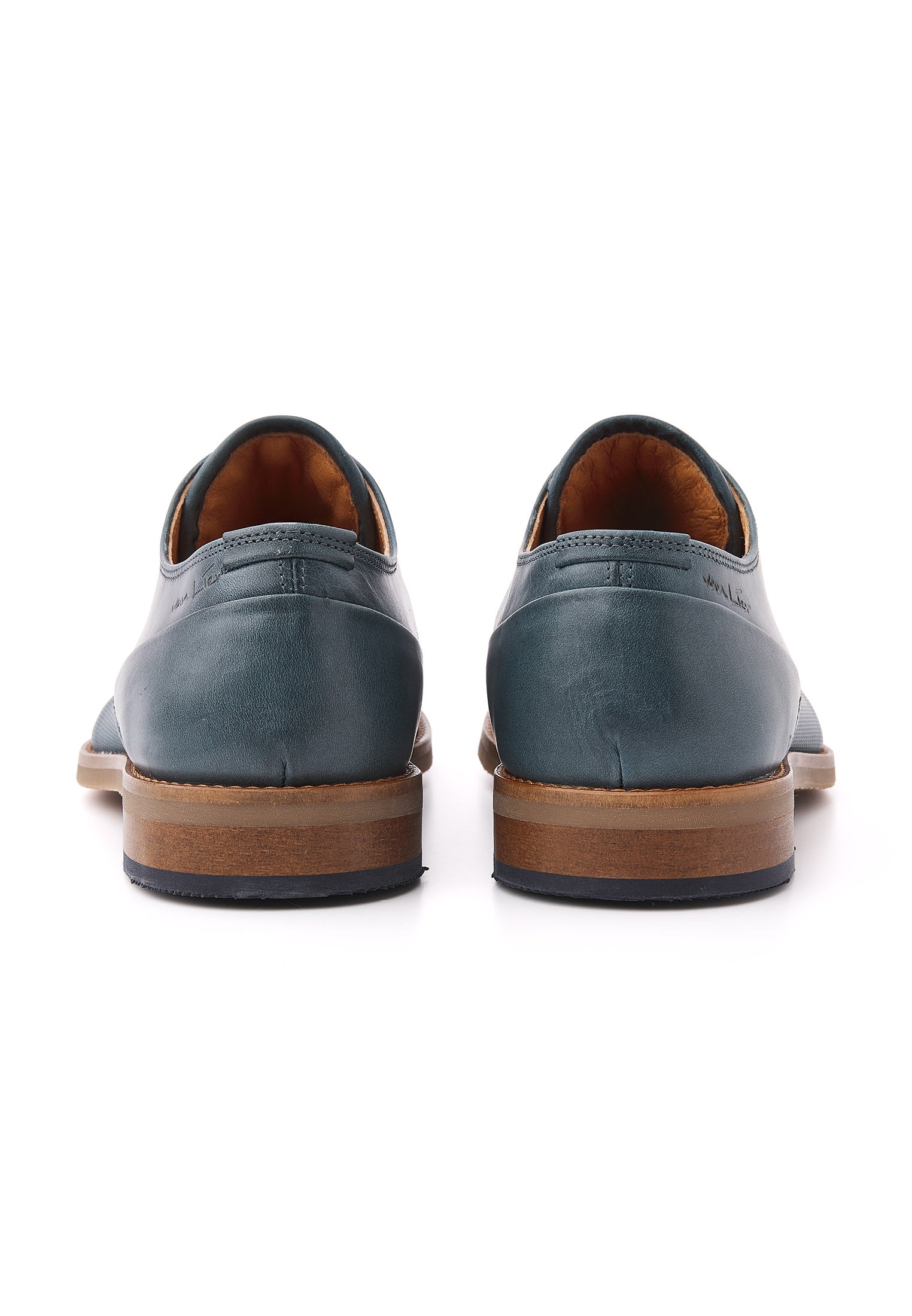 Navy blauw gladleren Sabinus veterschoen