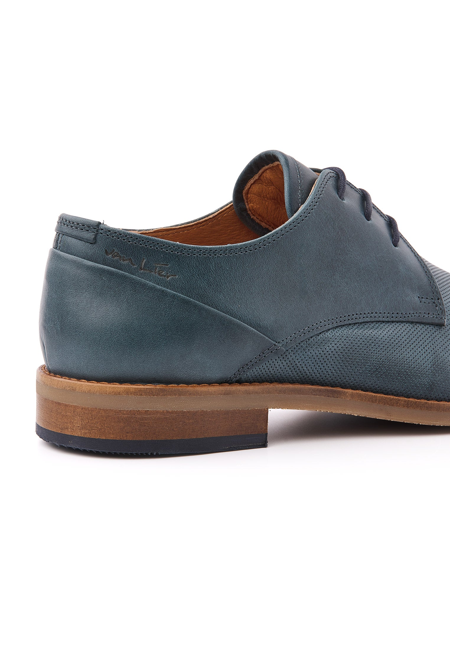 Navy blauw gladleren Sabinus veterschoen