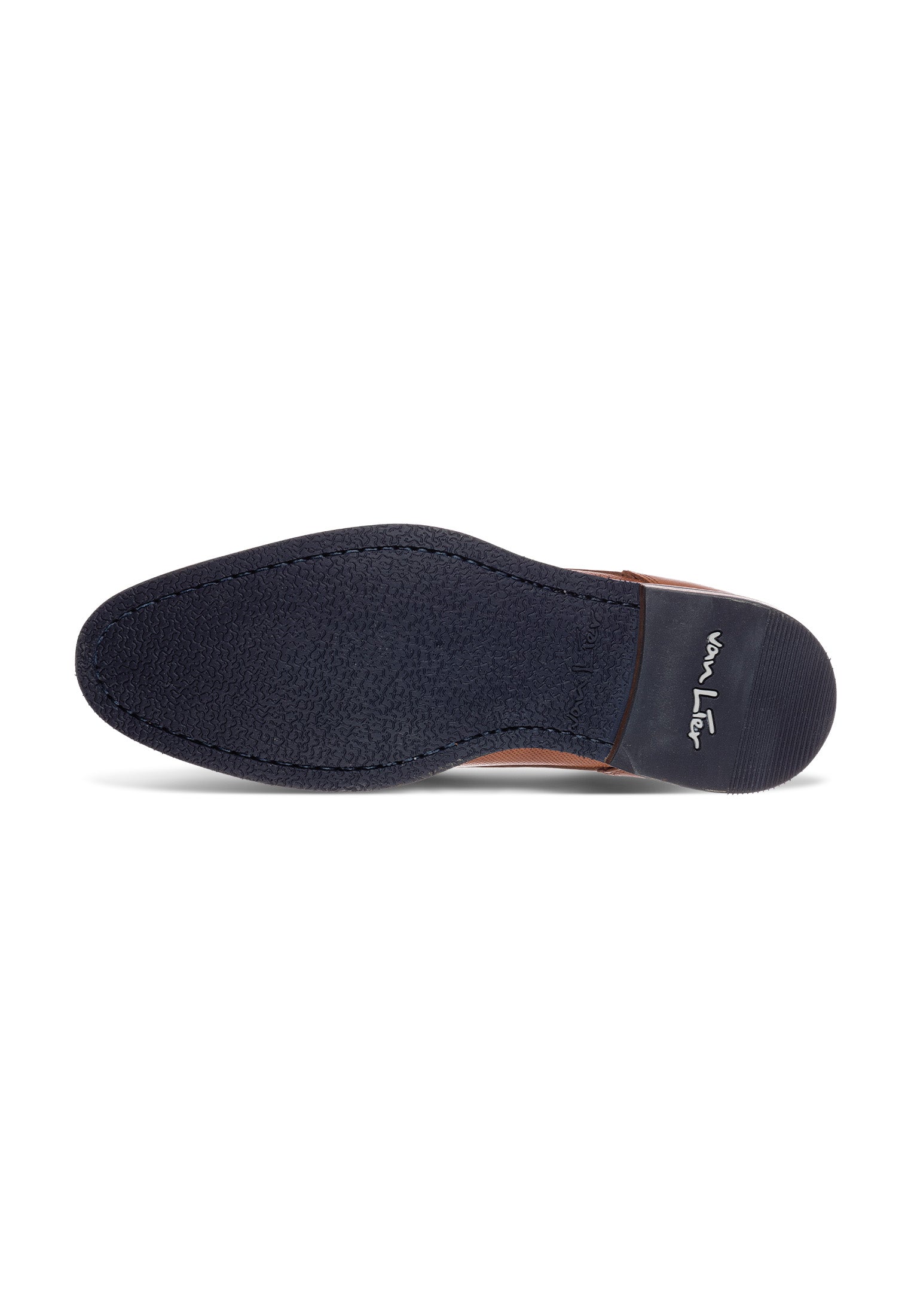 Licht cognac gladleren Sabinus halfhoge veterschoen
