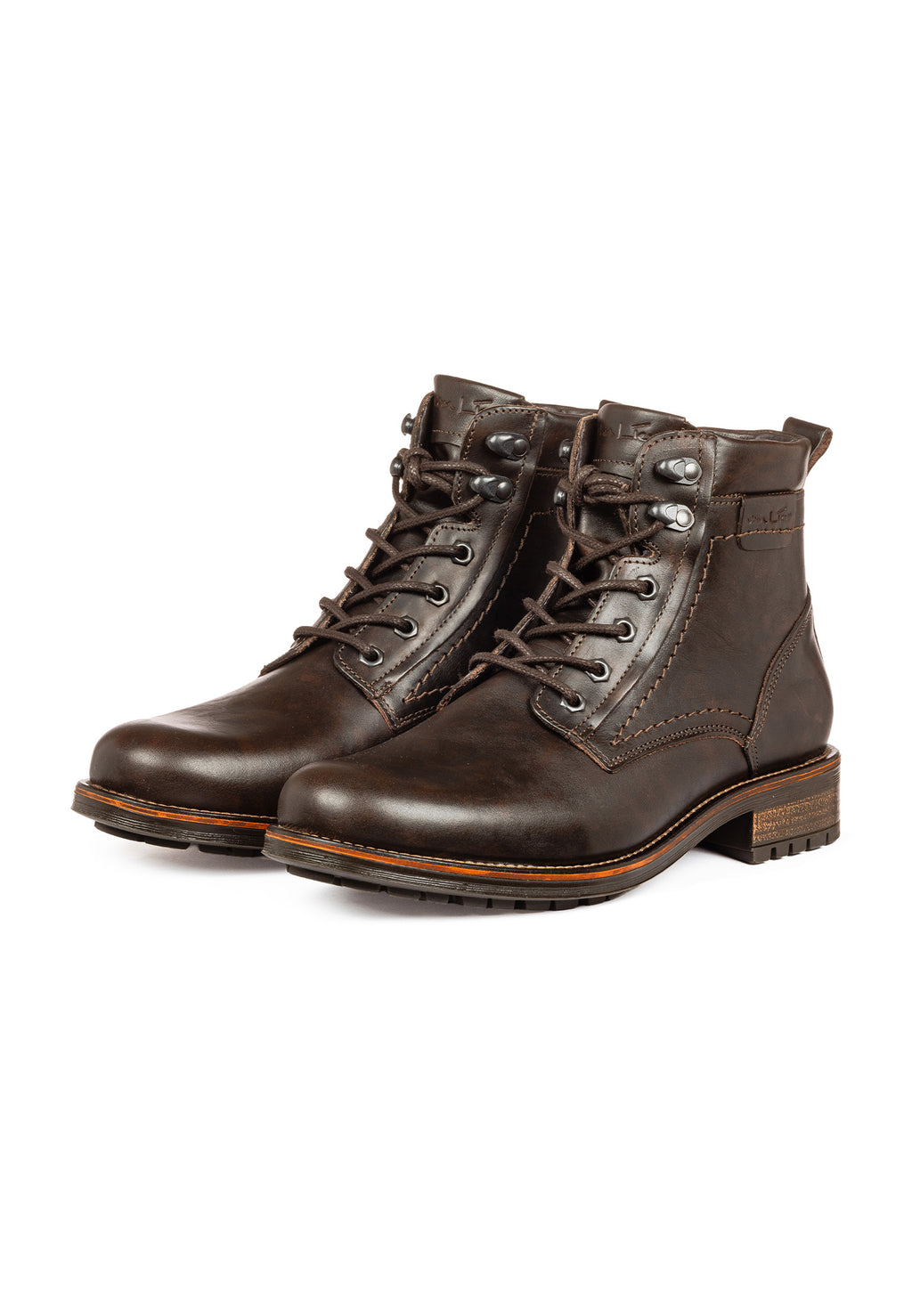Donker bruin gladleren Fritz boot