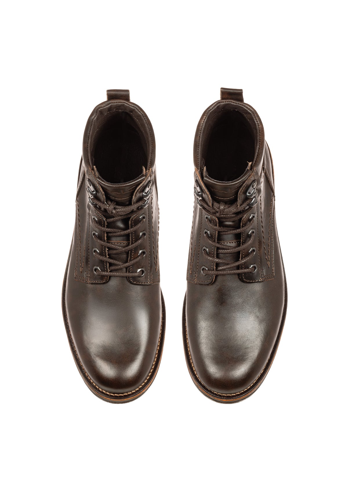 Donker bruin gladleren Fritz boot