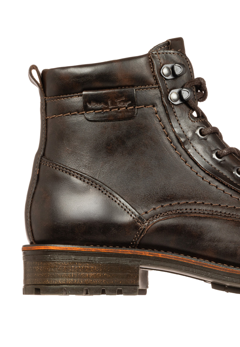 Donker bruin gladleren Fritz boot