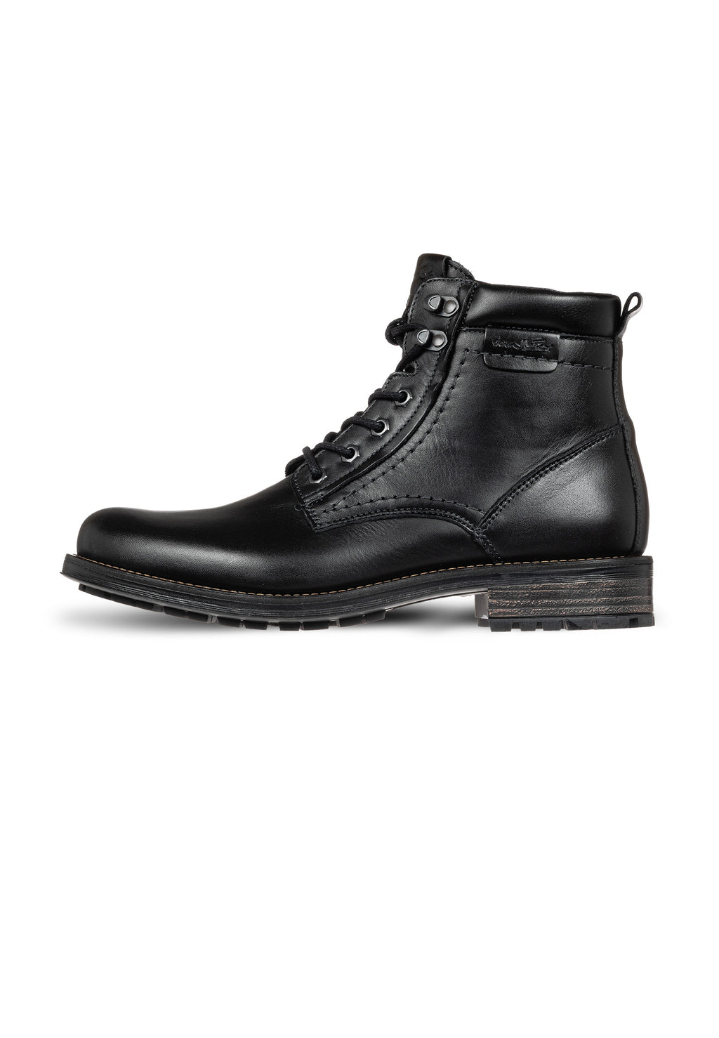 Zwart gladleren Fritz boot