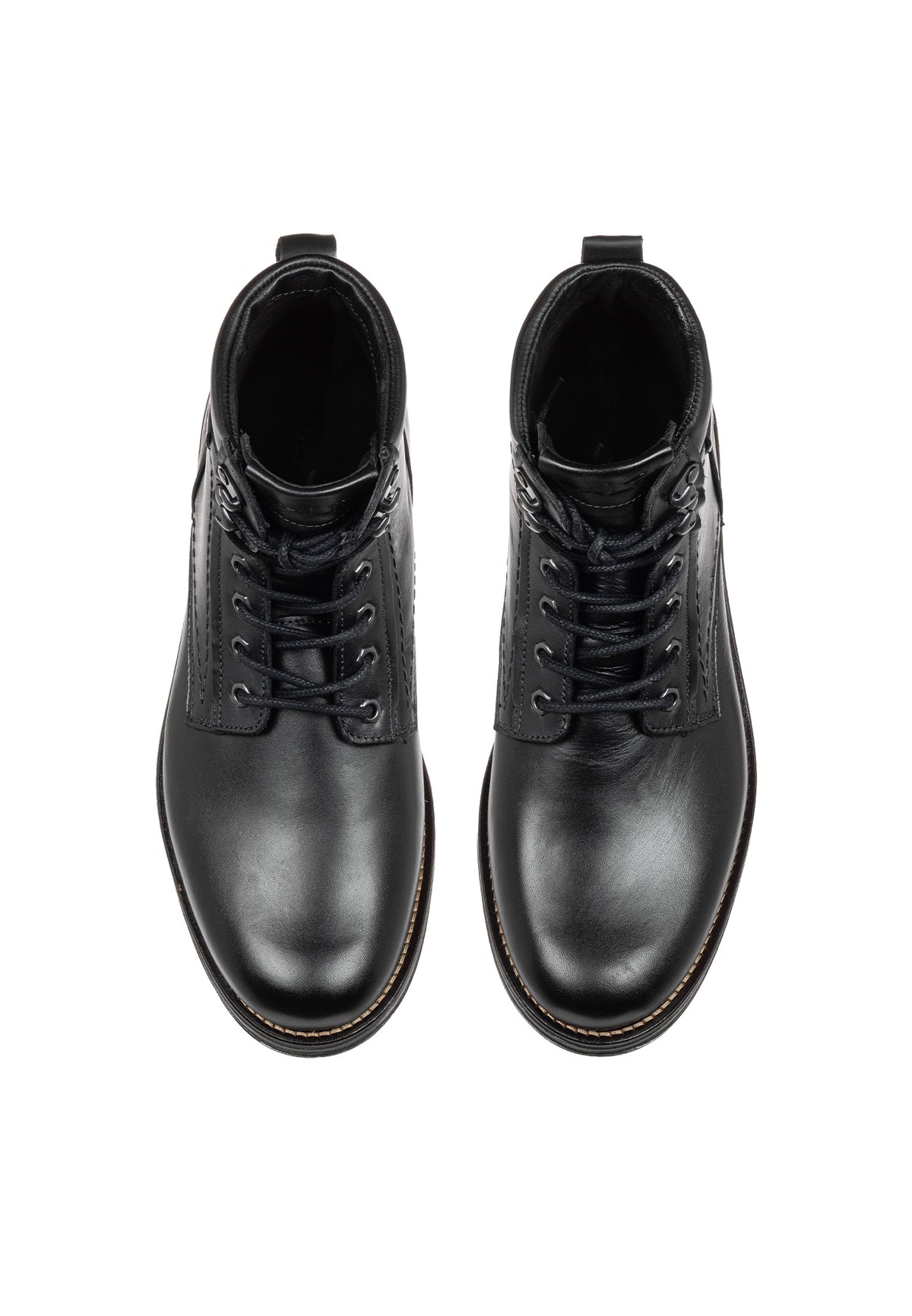 Zwart gladleren Fritz boot