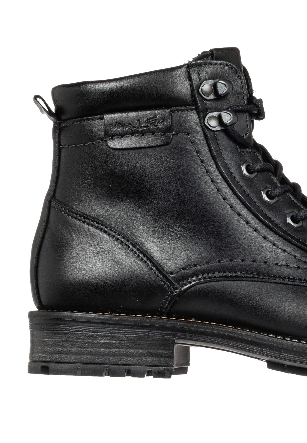 Zwart gladleren Fritz boot