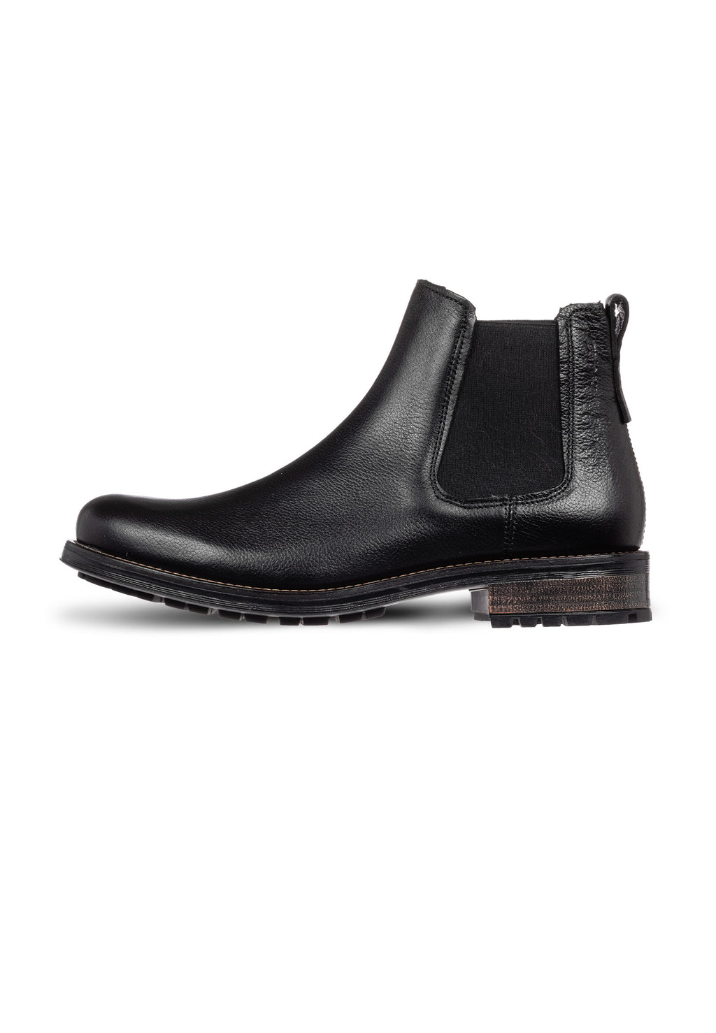 Zwart gladleren Fritz chelsea boot