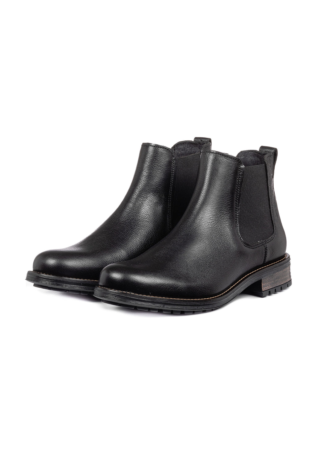 Zwart gladleren Fritz chelsea boot