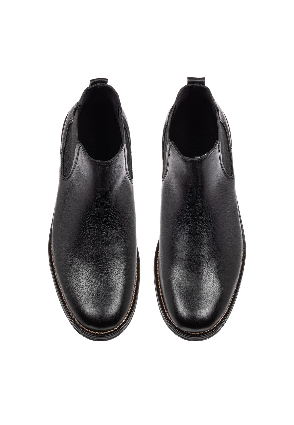 Zwart gladleren Fritz chelsea boot
