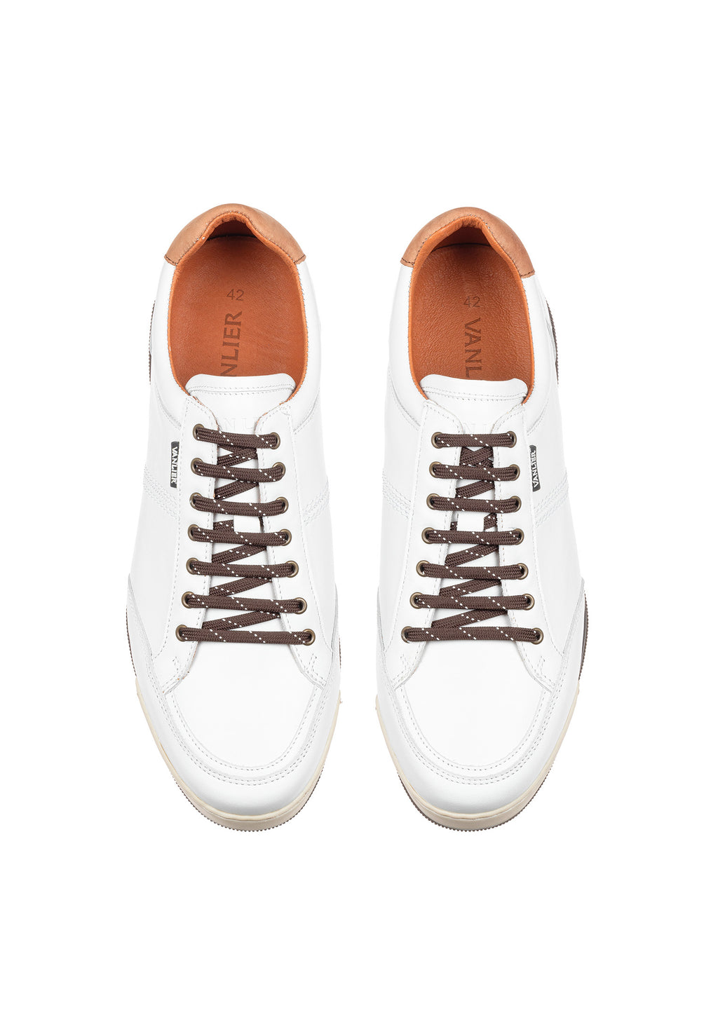 Wit gladleren Magnus sneaker