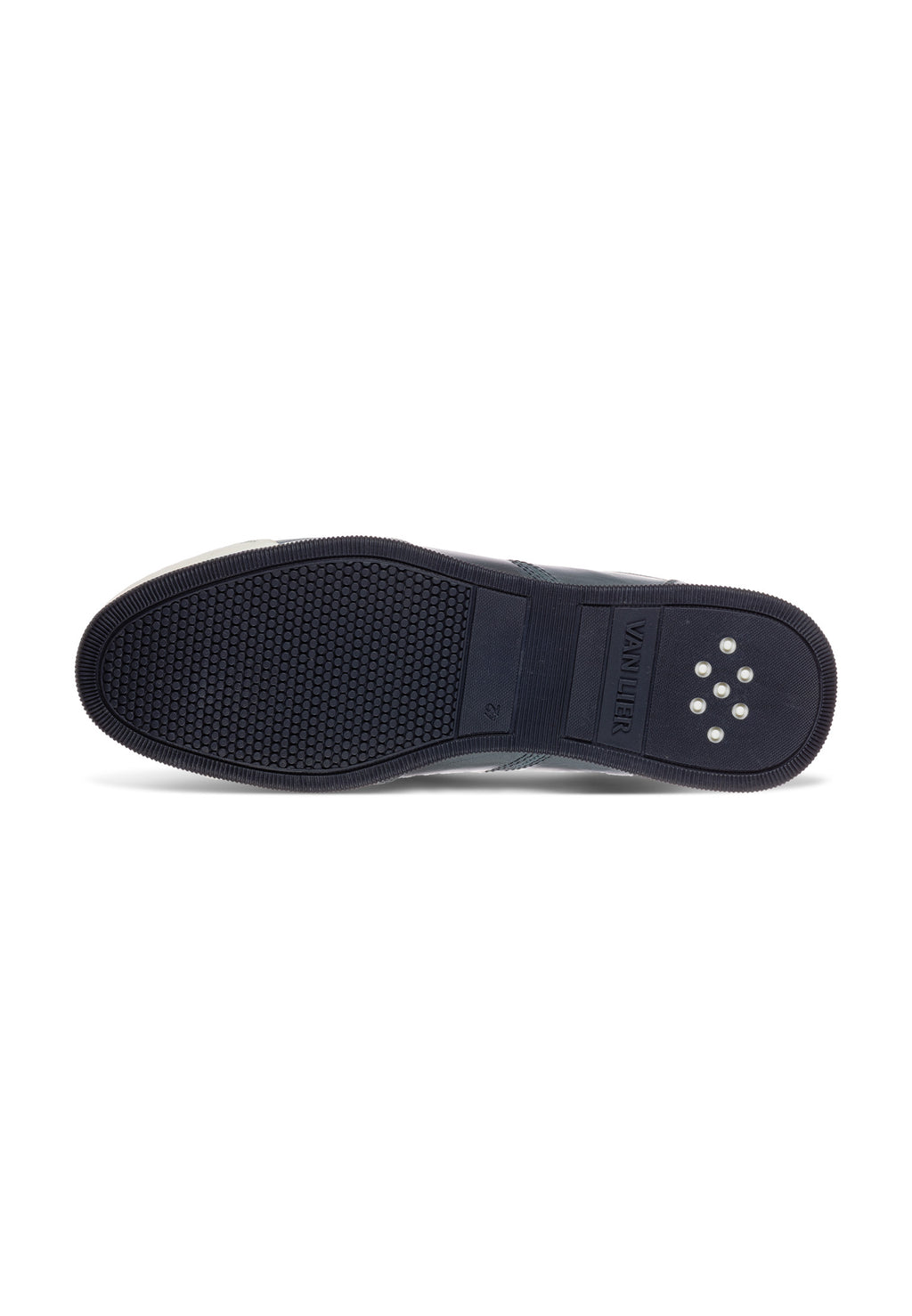 Blauw gladleren Magnus sneaker