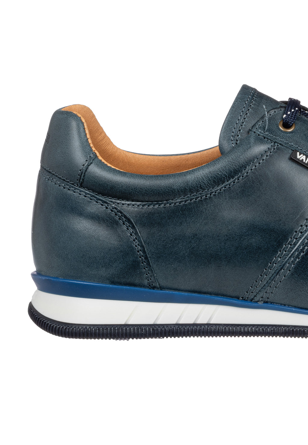 Blauw gladleren Magnus sneaker