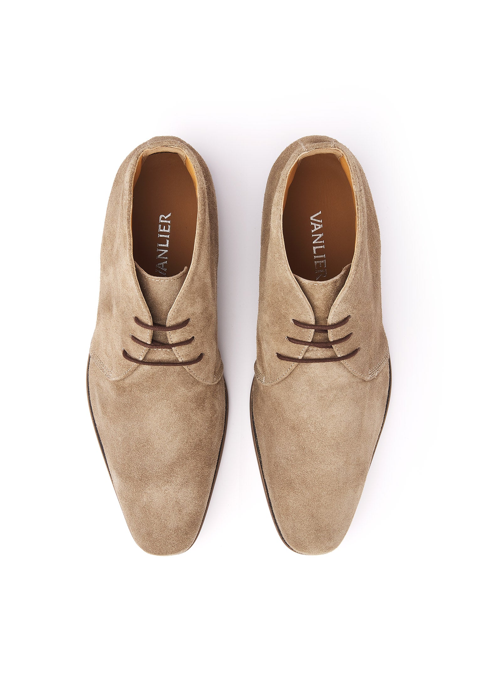 Taupe suède Rhodes halfhoge veterschoen