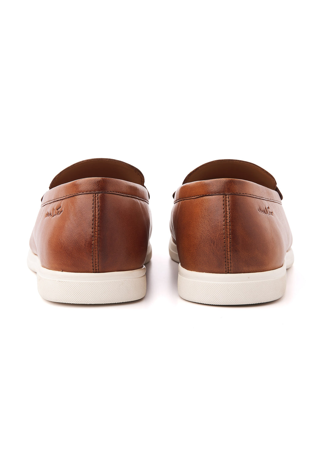 Cognac gladleren Riva loafer
