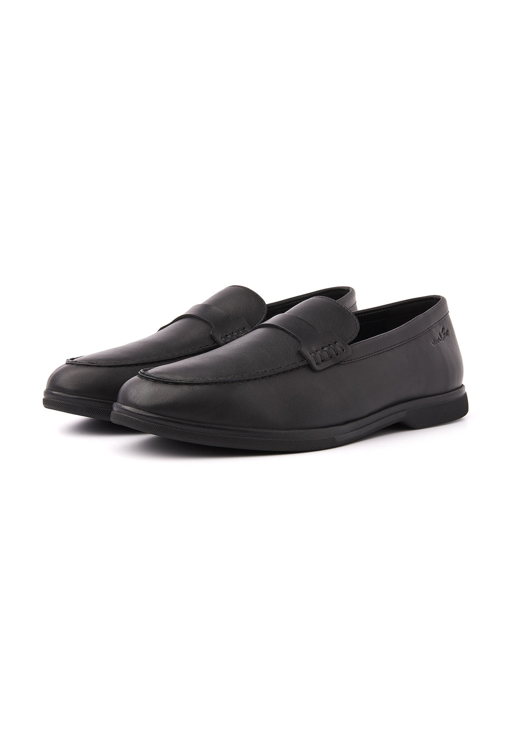 Zwart gladleren Riva loafer