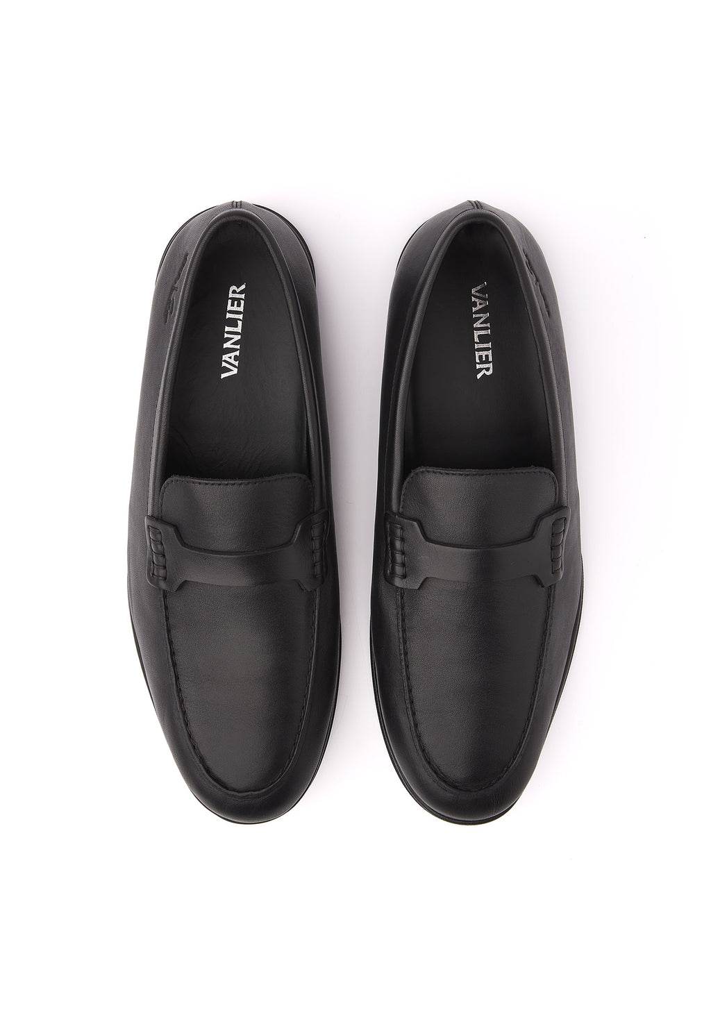 Zwart gladleren Riva loafer