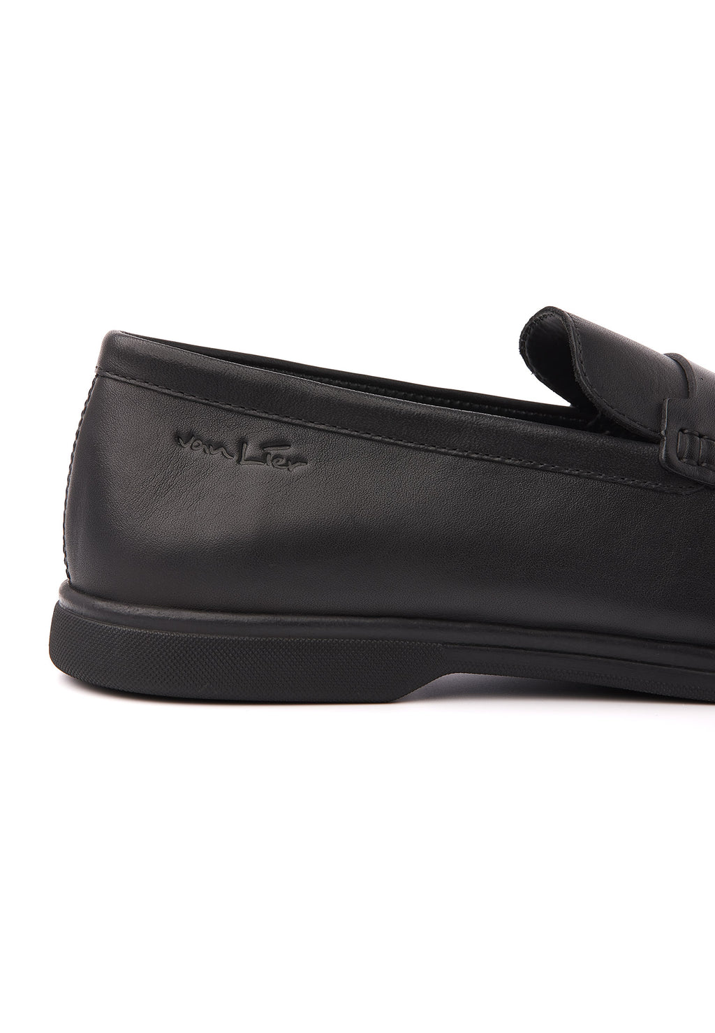 Zwart gladleren Riva loafer