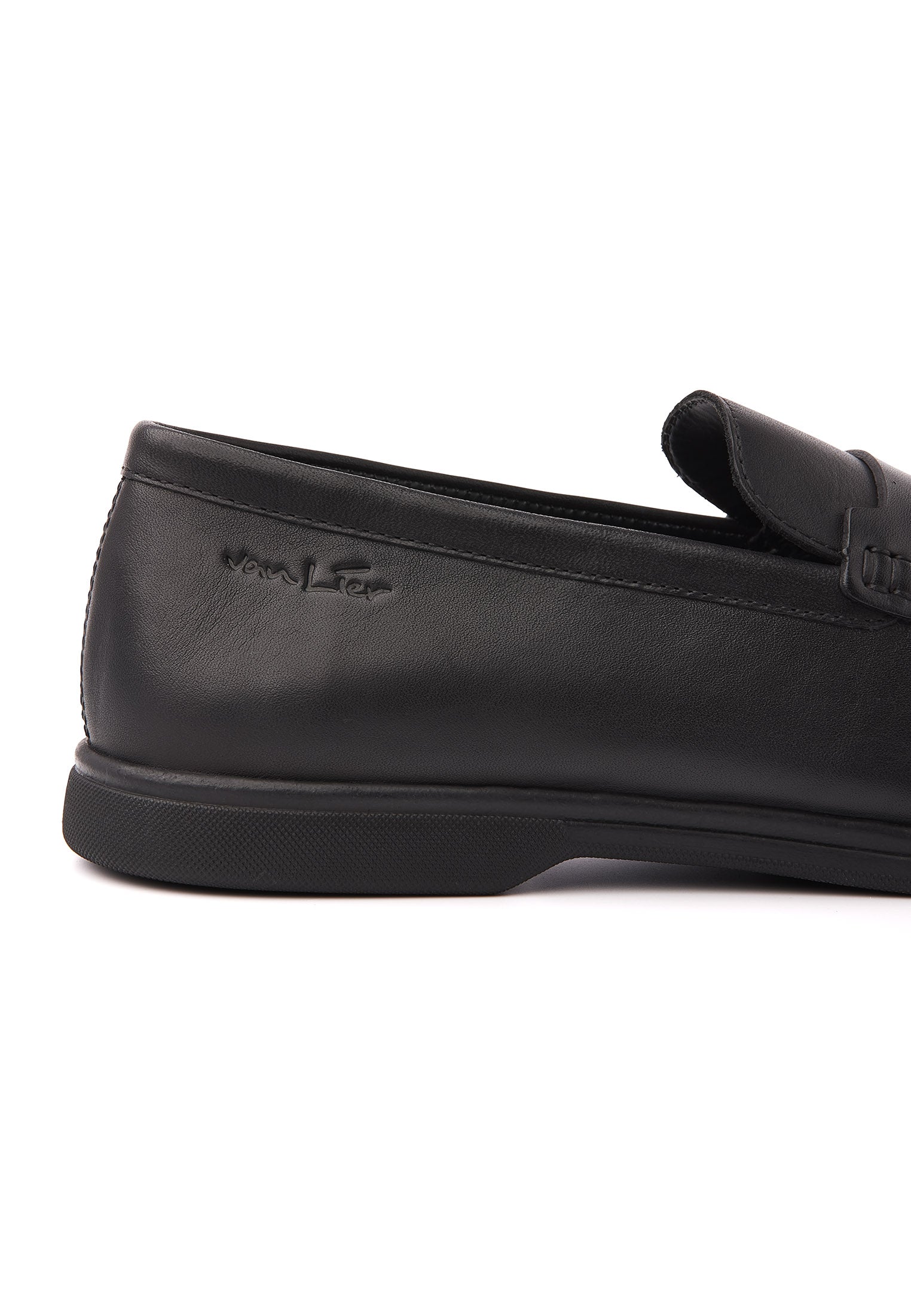 Zwart gladleren Riva loafer