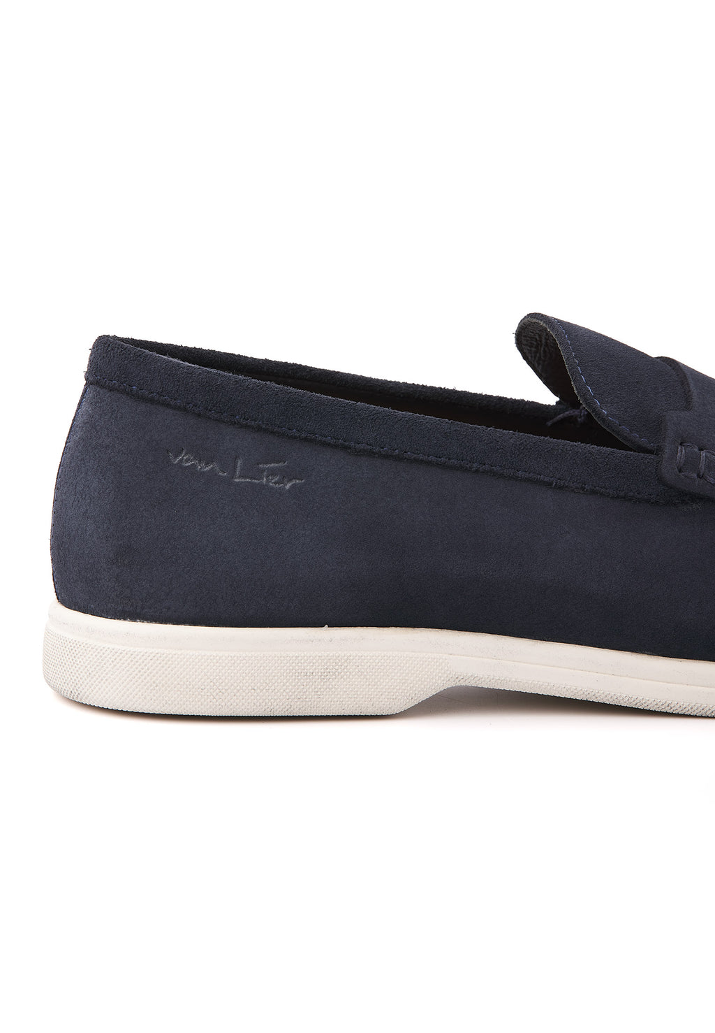 Navy blauw suède Riva loafer