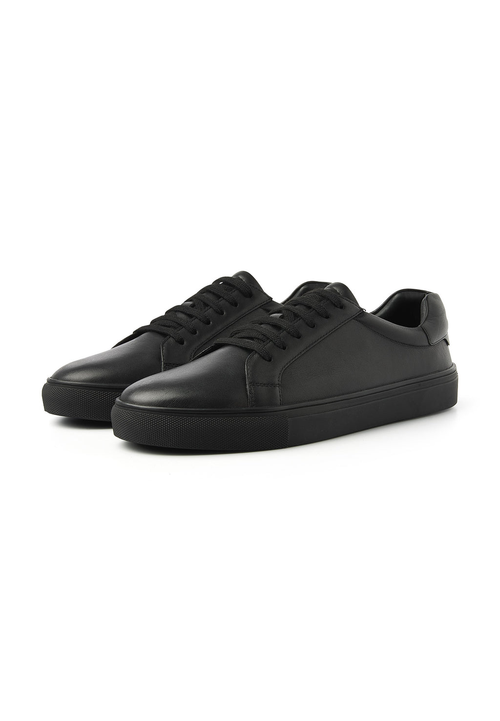 Zwart gladleren Ace sneaker