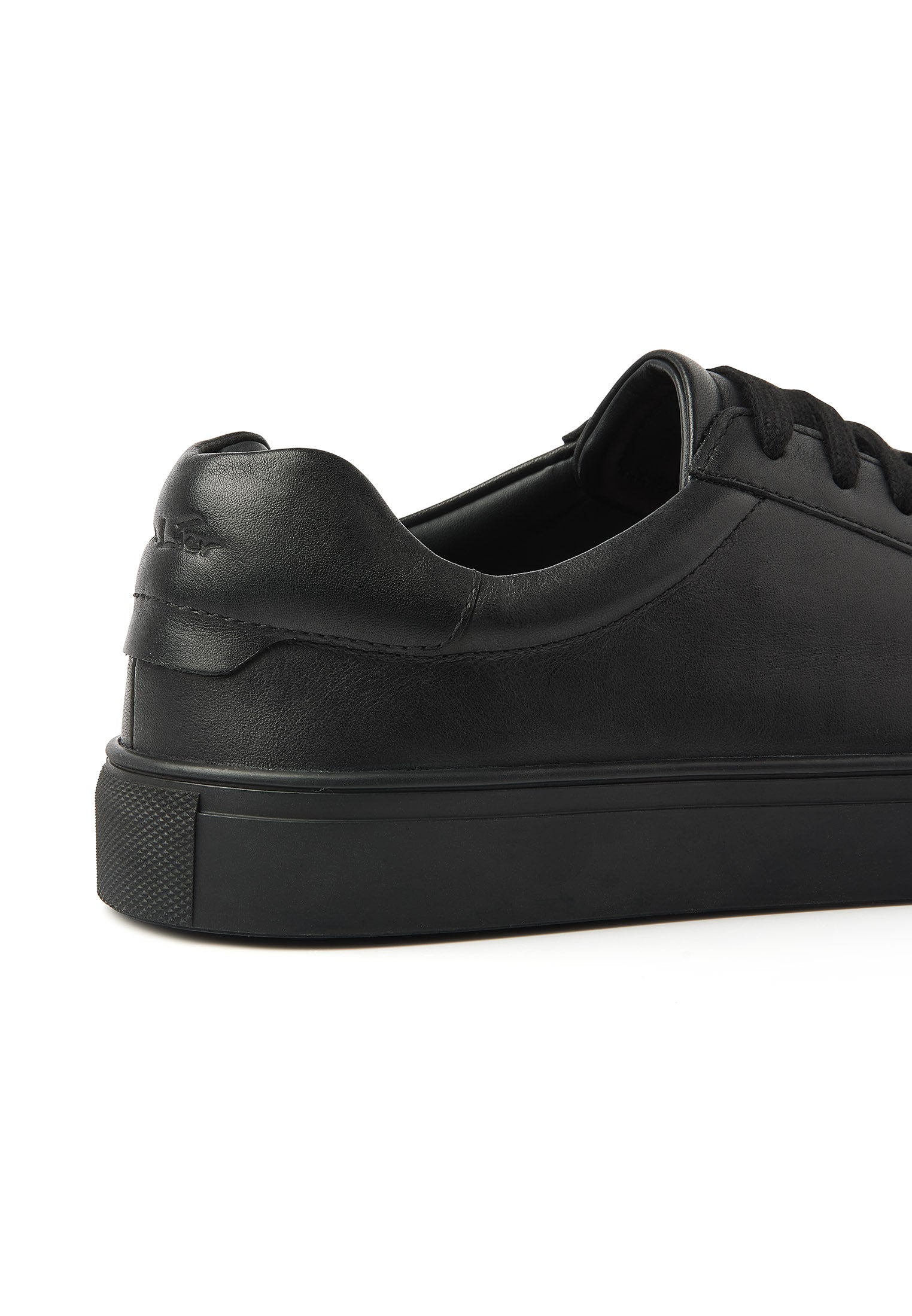 Zwart gladleren Ace sneaker