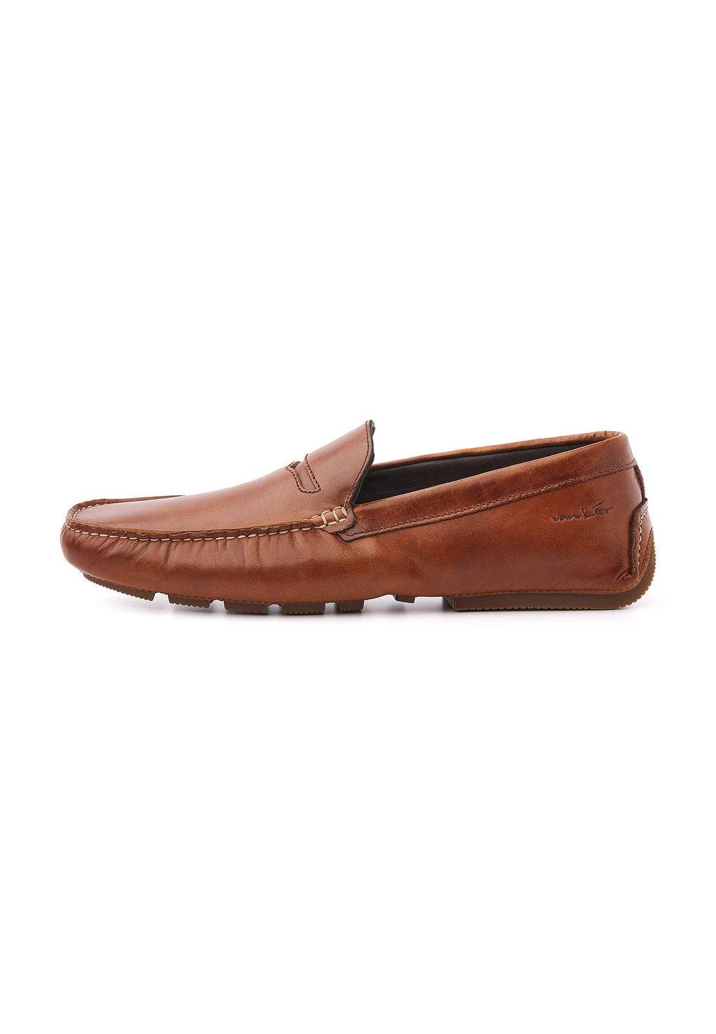 Cognac volnerf leren Mocassin