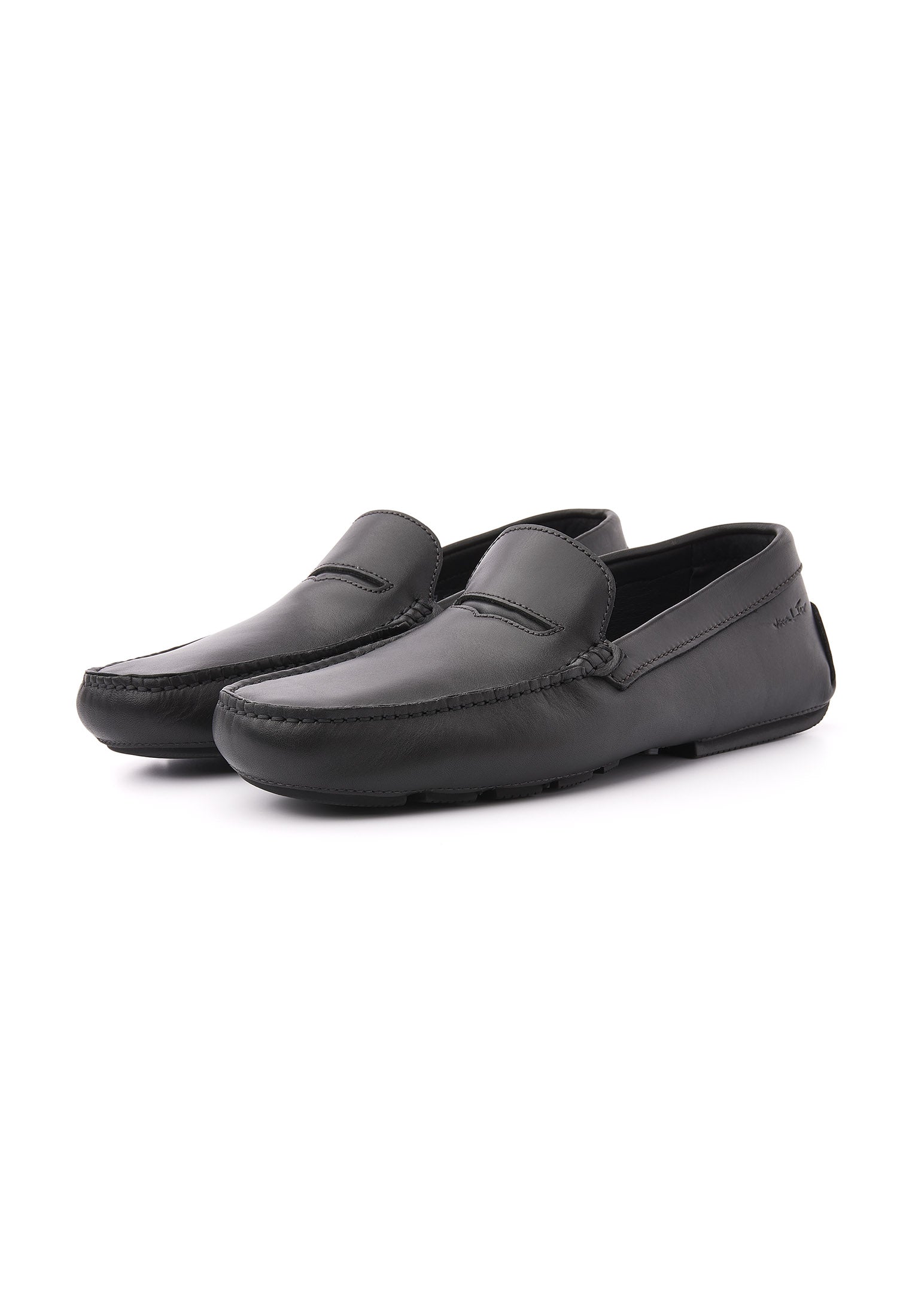 Zwart gladleren Mocassin