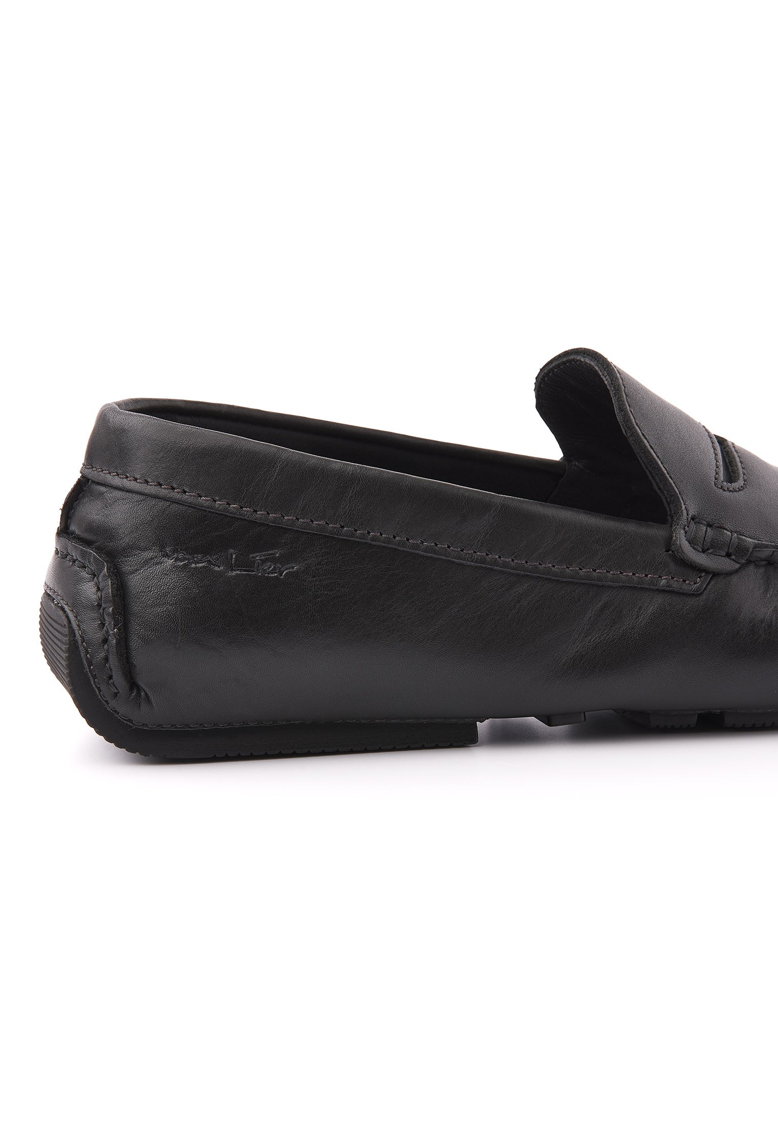 Zwart gladleren Mocassin