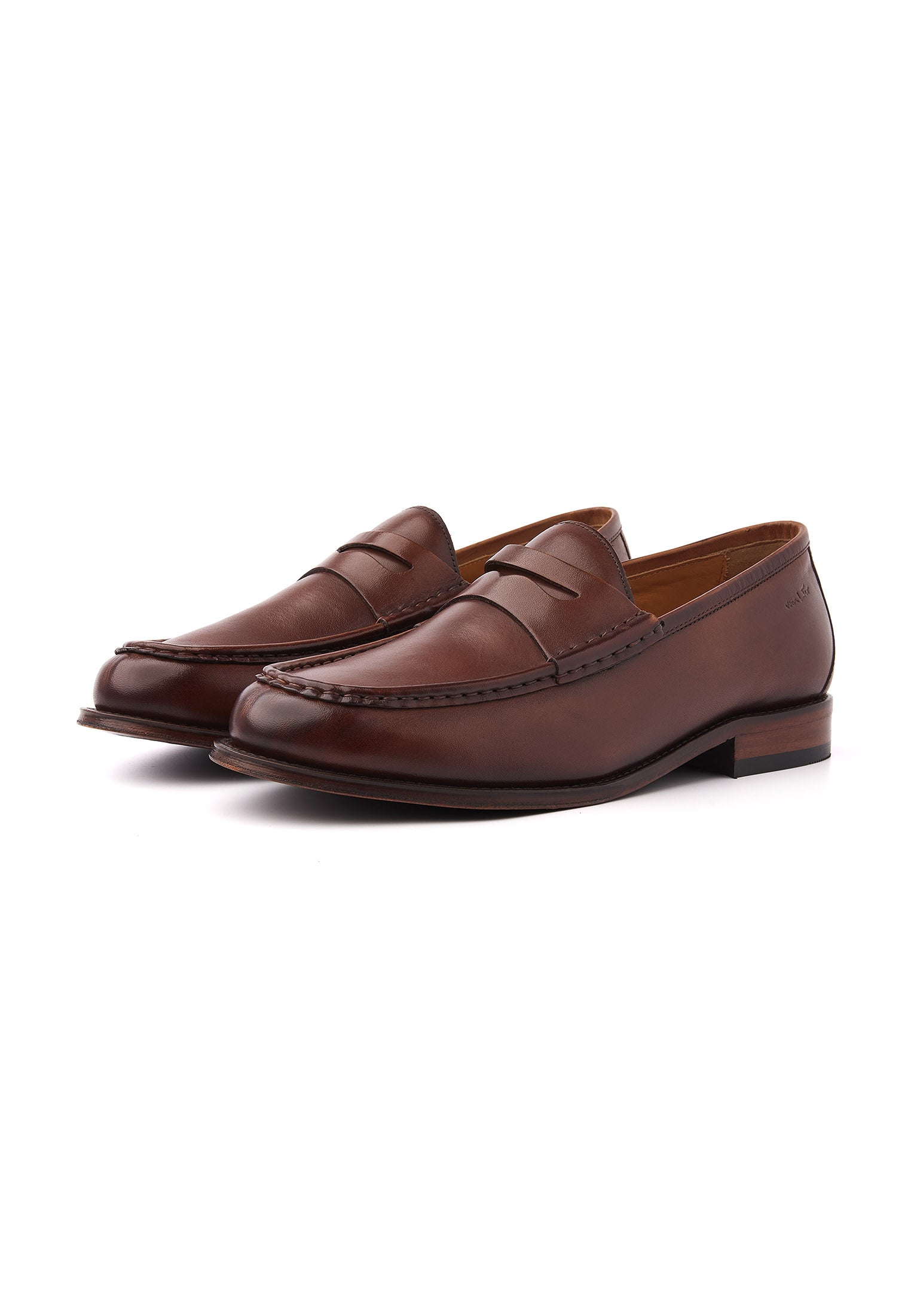 Cognac gladleren Cambridge Penny loafer
