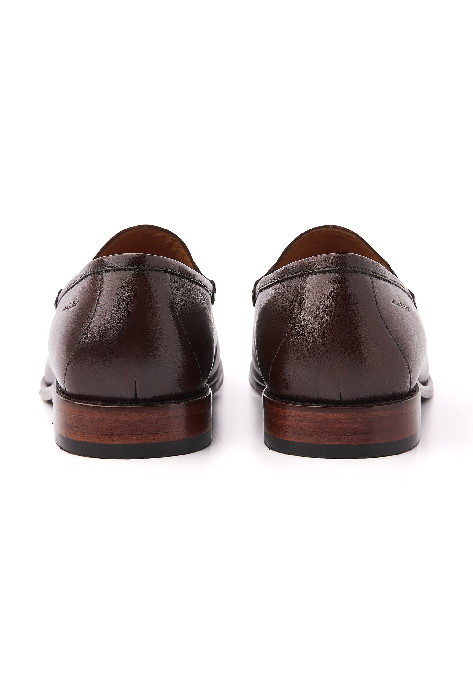 Bruin gladleren Cambridge Penny loafer