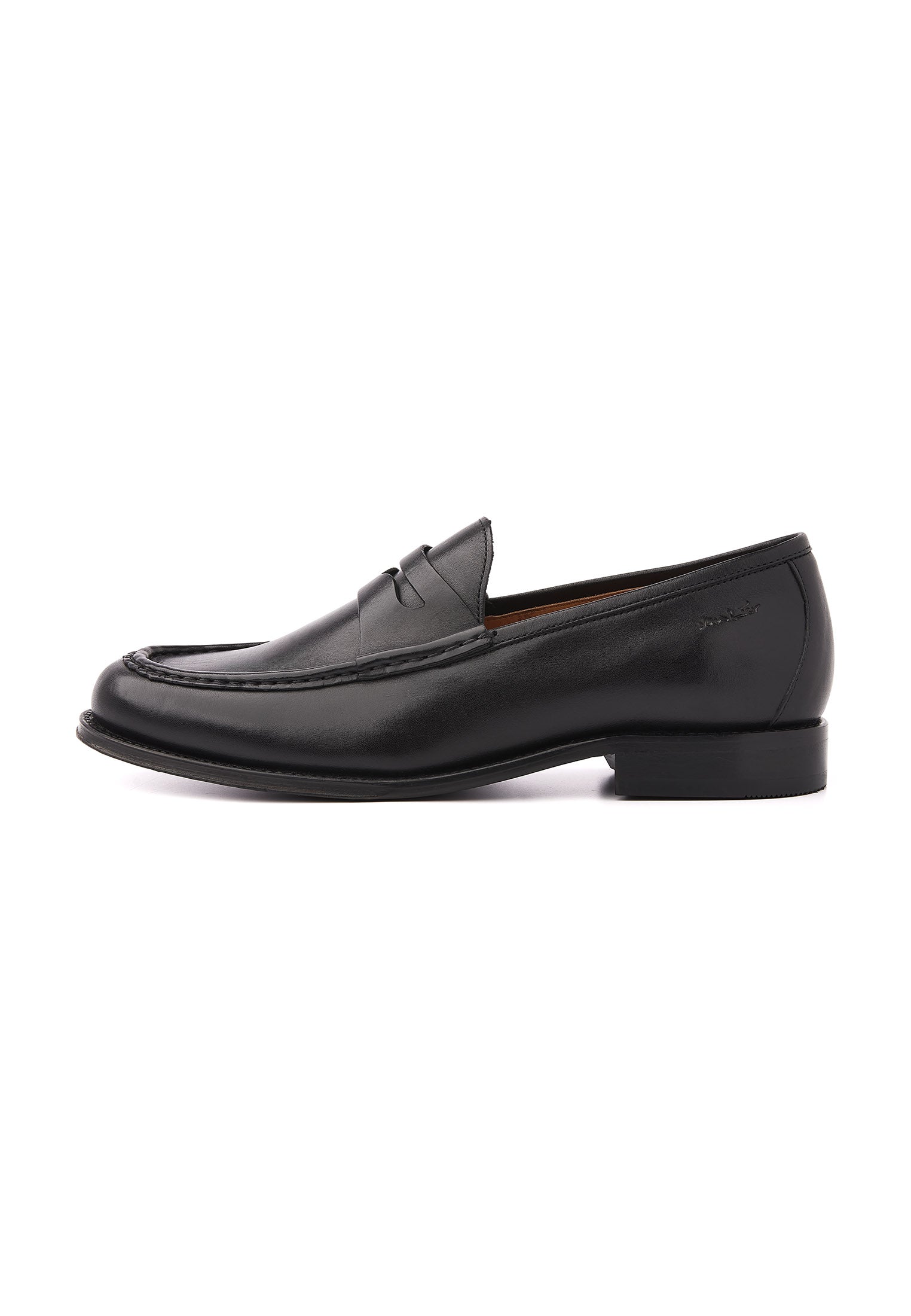 Zwart gladleren Cambridge Penny loafer