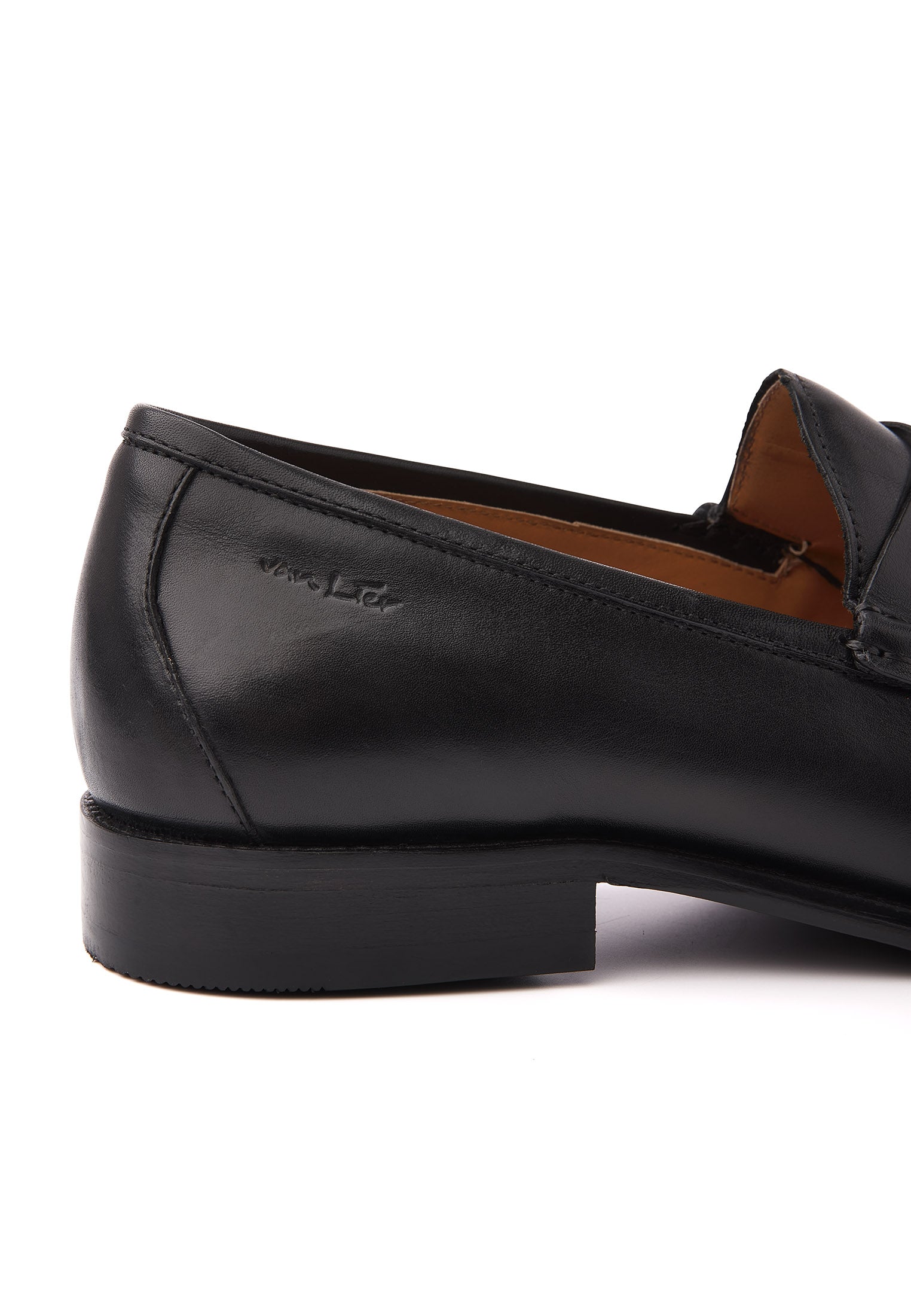 Zwart gladleren Cambridge Penny loafer