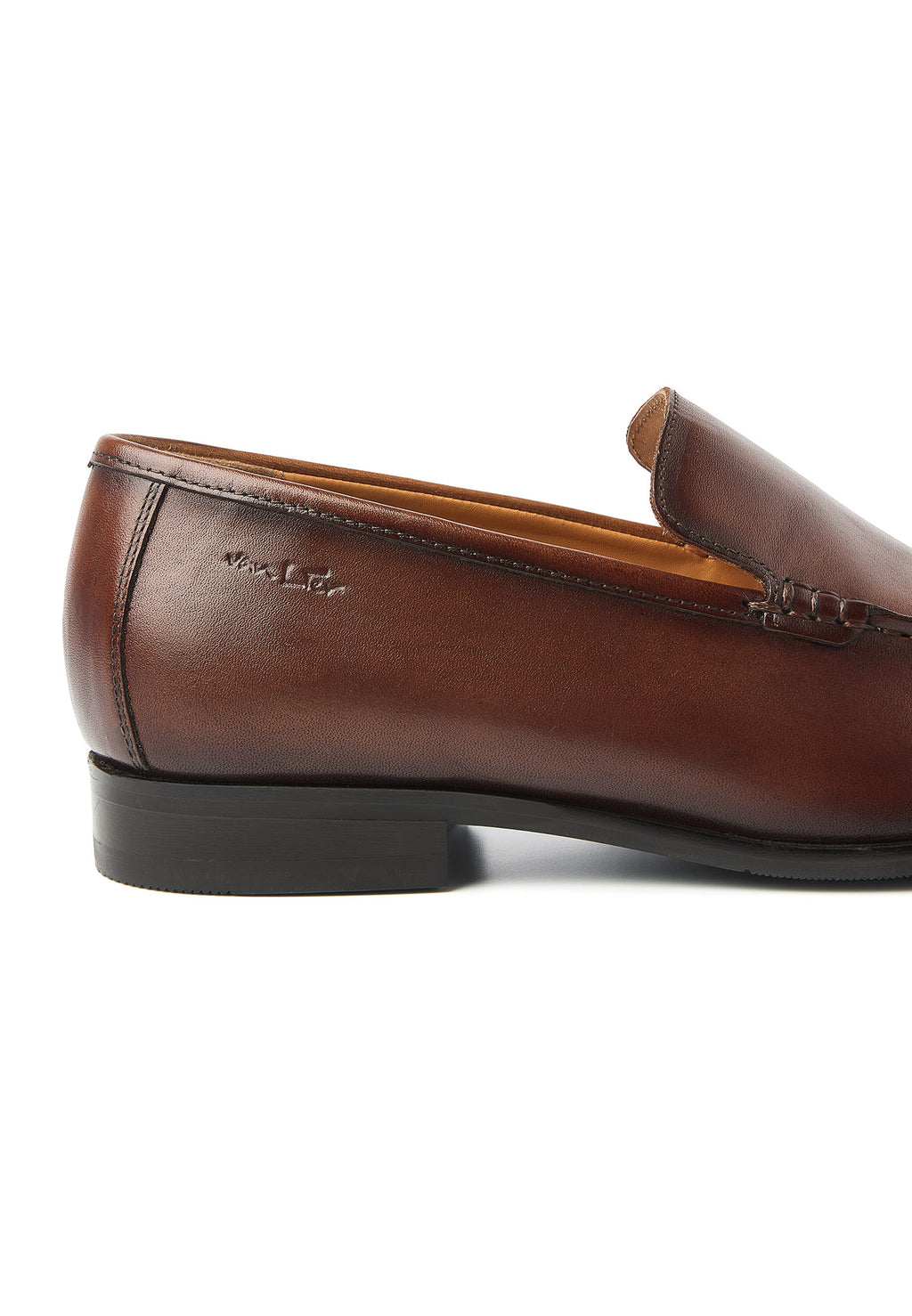 Cognac gladleren Rhodes loafer