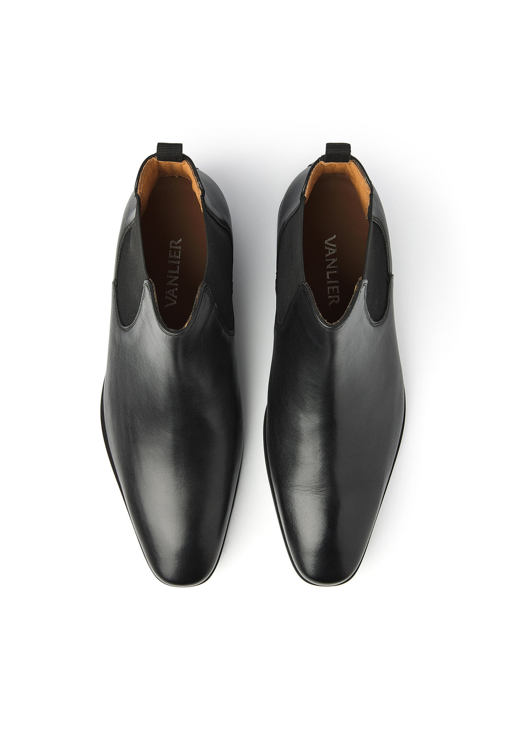 Zwart gladleren Rhodes chelsea boot
