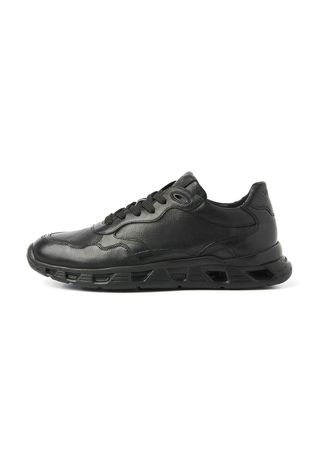 Zwart gladleren Orlando sneaker 'Shiny black'