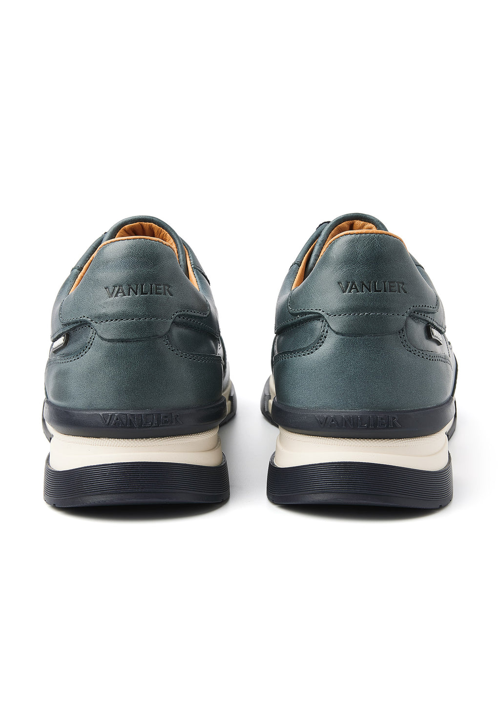 Blauw gladleren Romeo sneaker