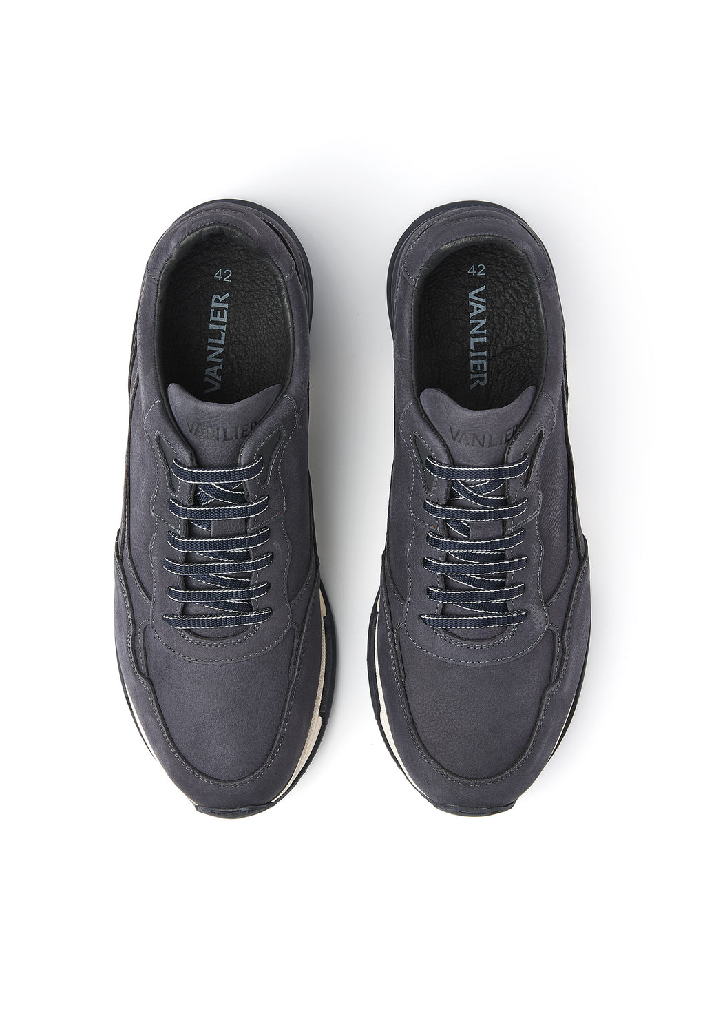Navy blauw nubuck Romeo sneaker