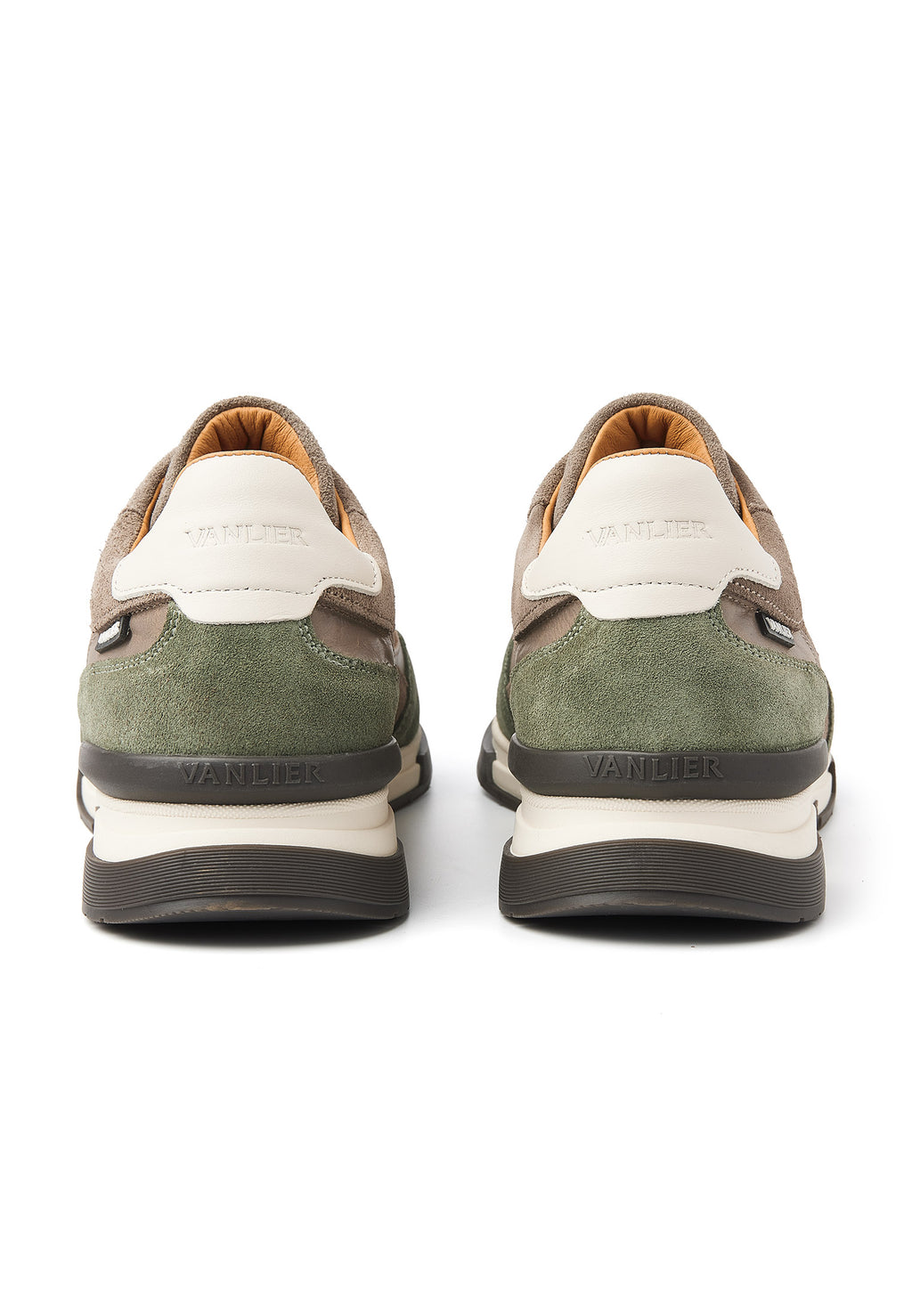 Taupe lichtgroen suède Romeo sneaker