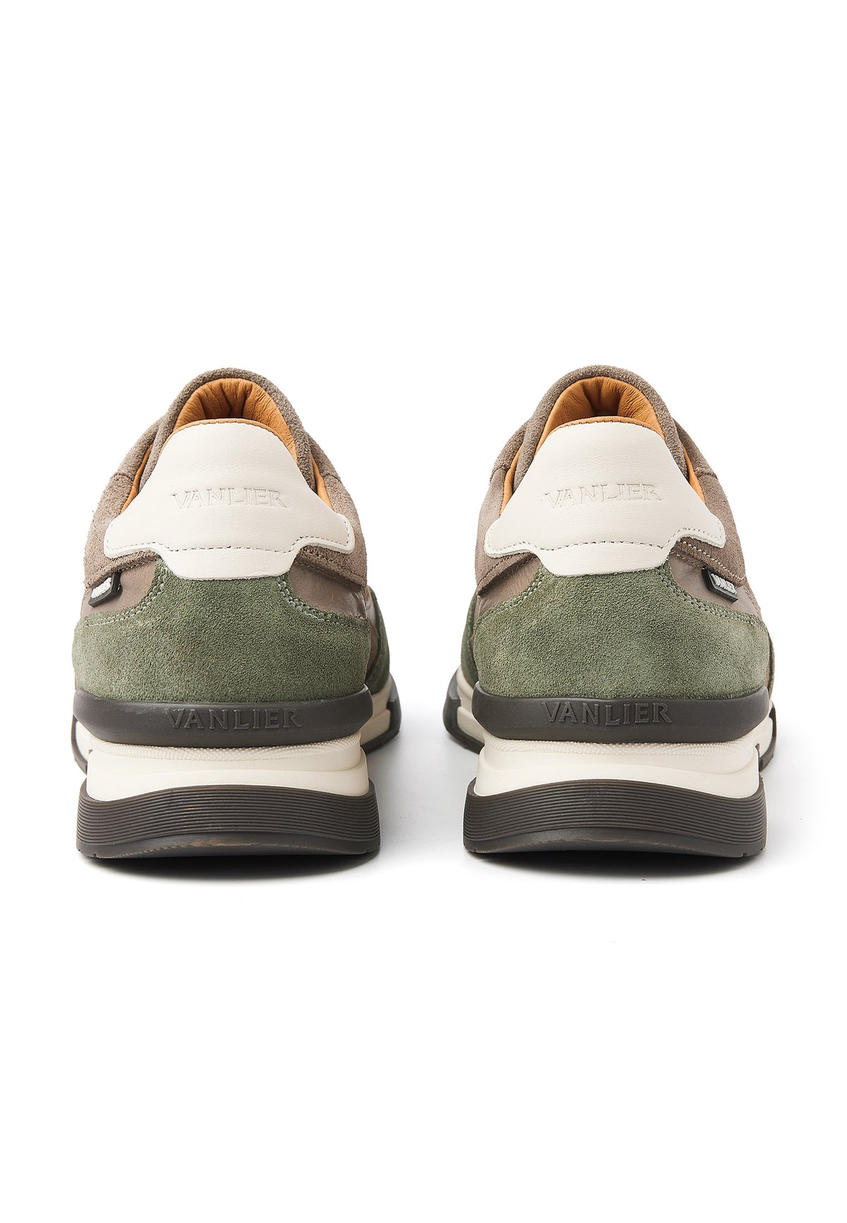 Taupe lichtgroen suède Romeo sneaker