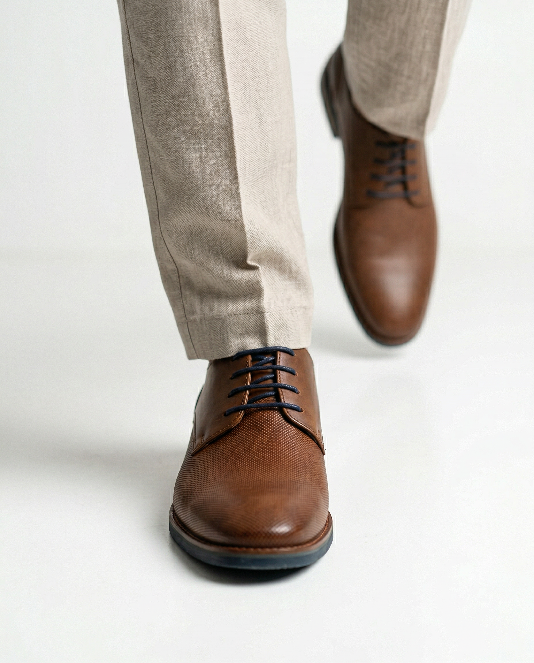 Hell cognac gladleren Amalfi veterschoen