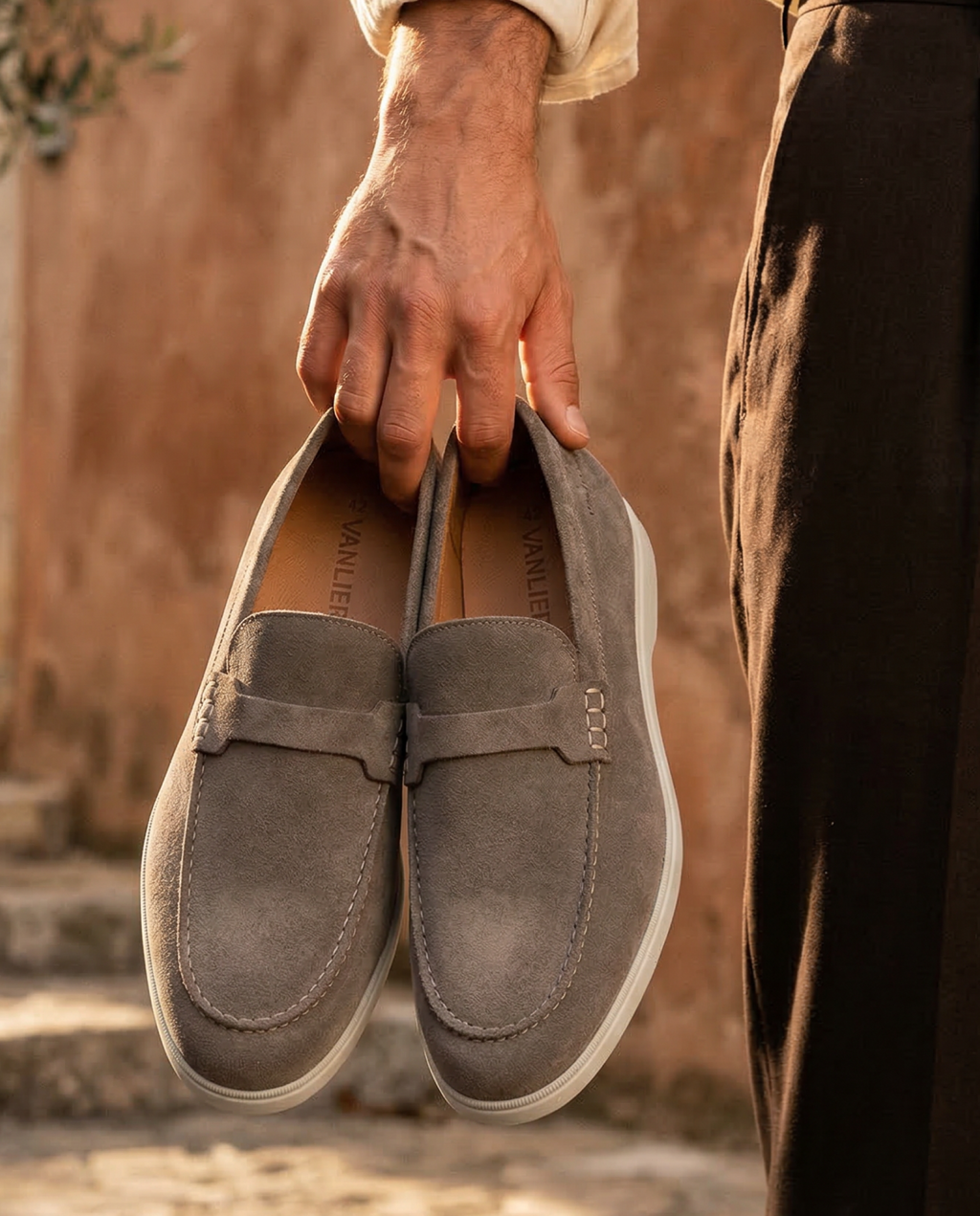 Taupe suède Ascona-H loafer