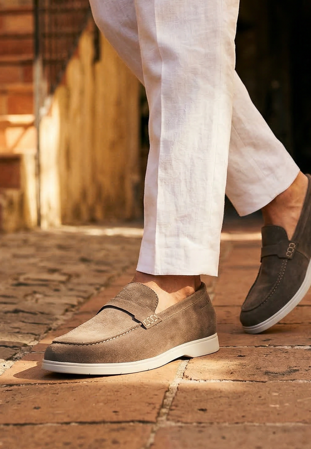 Taupe suède Ascona-H loafer