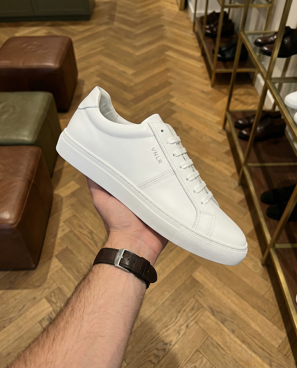 Wit leren Novara loafer