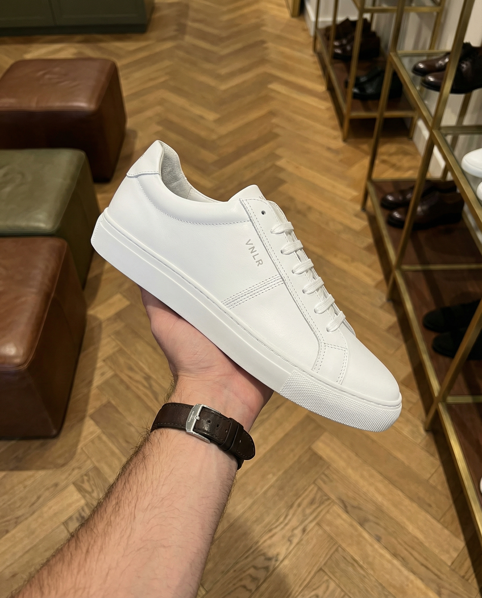 Wit leren Novara loafer