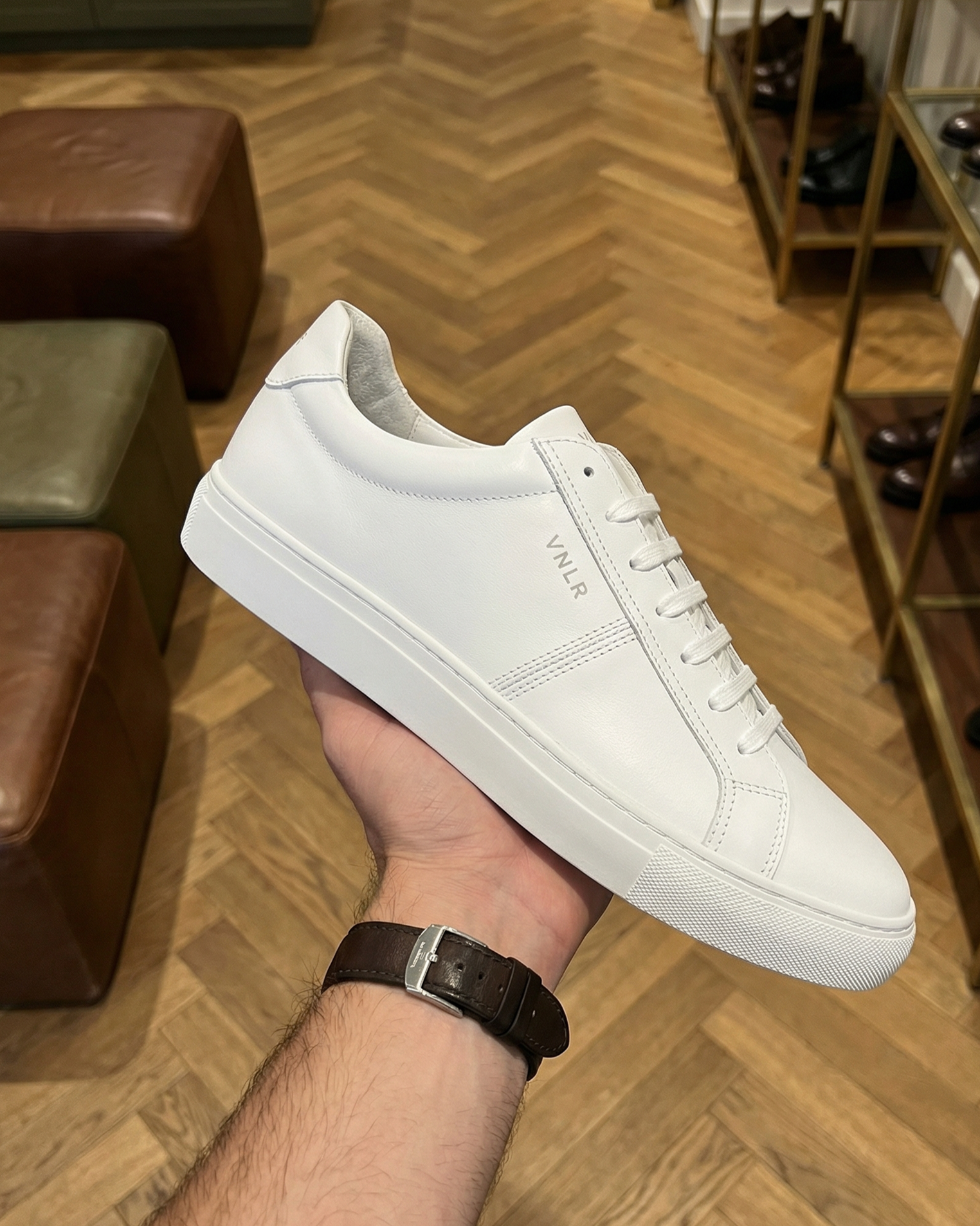 Wit leren Novara loafer