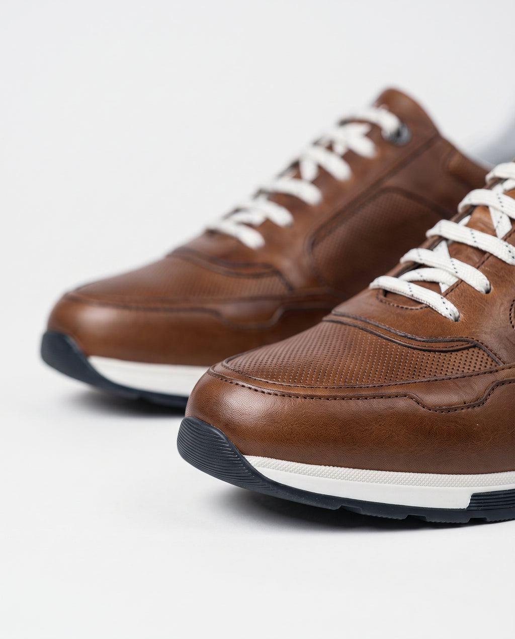 Bruin cognac gladleren Positano loafer