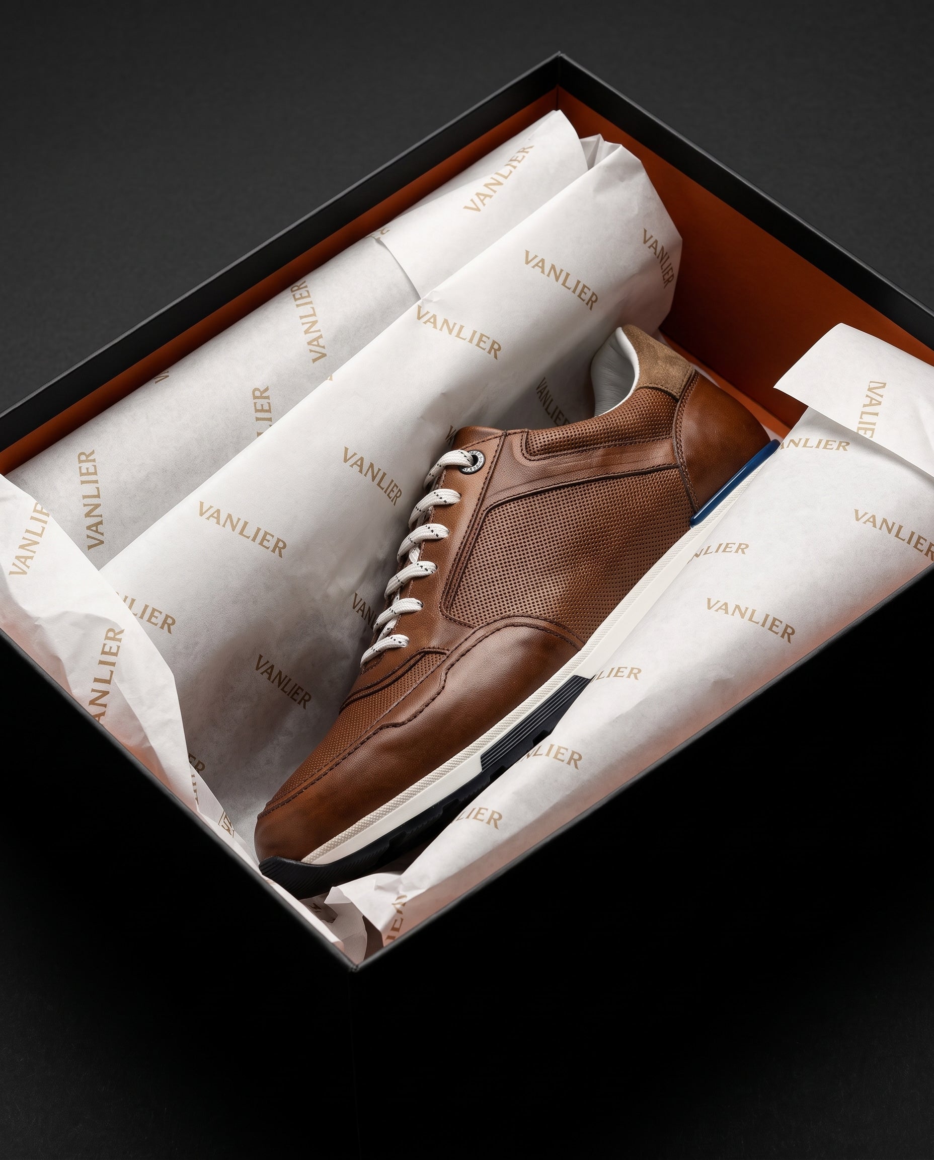 Bruin cognac gladleren Positano loafer