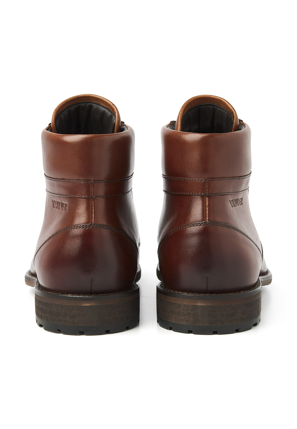 Cognac gladleren Henry boot