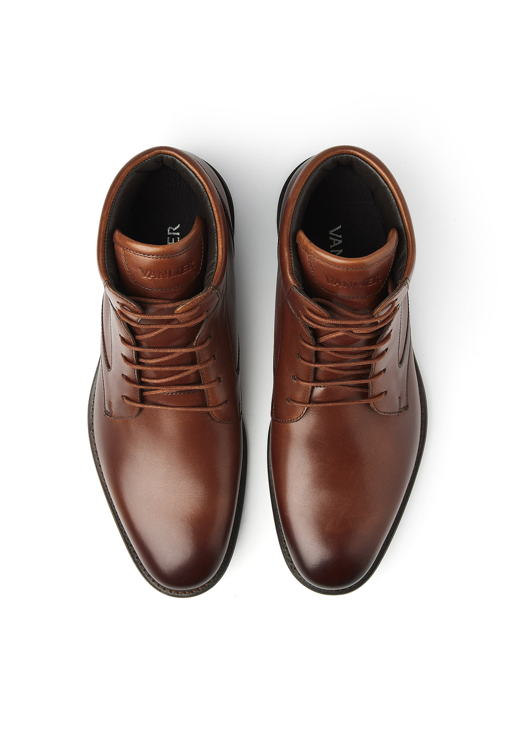 Cognac gladleren Henry boot
