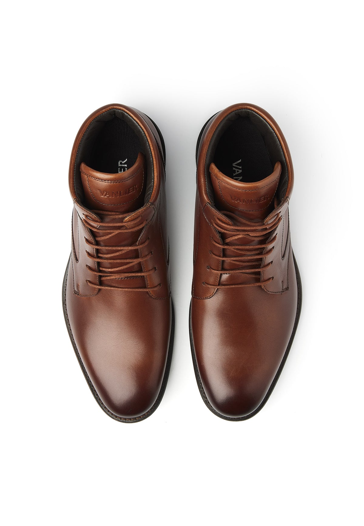 Cognac gladleren Henry boot
