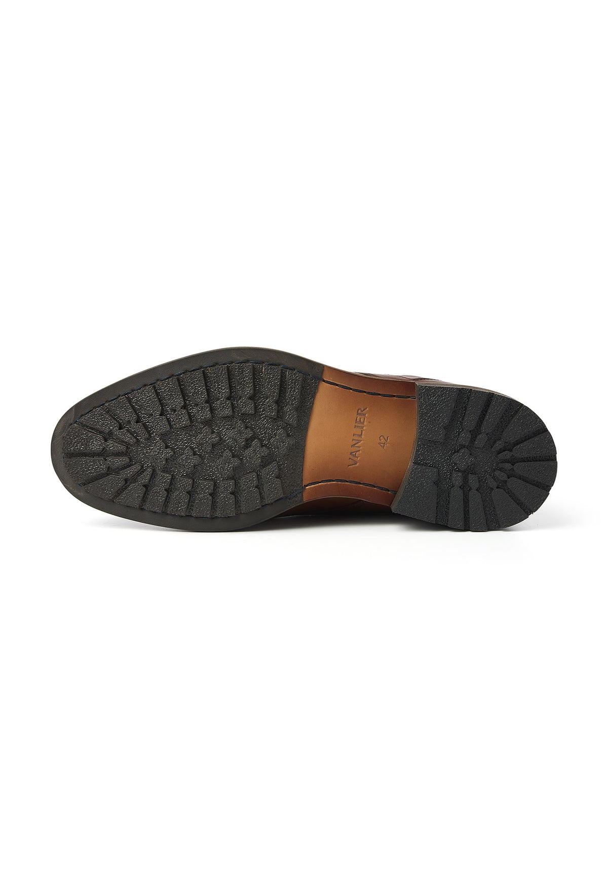 Cognac gladleren Henry boot